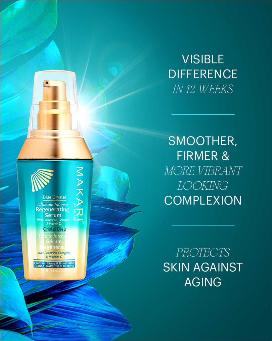 Makari Blue Crystal Regenerating Serum with Glutathione 50 ml - Image 2