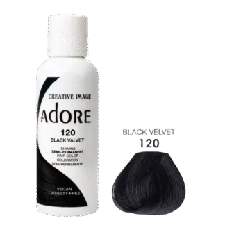 Adore Semi Permanent Hair Color 120 - Black Velvet