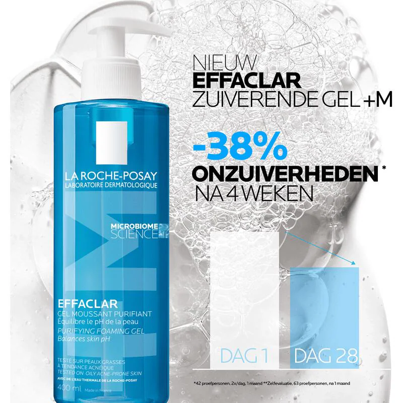 La Roche-Posay Effaclar Purifying Foaming Gel Cleanser for Oily Skin Prone to Imperfections 400 ml - Image 2